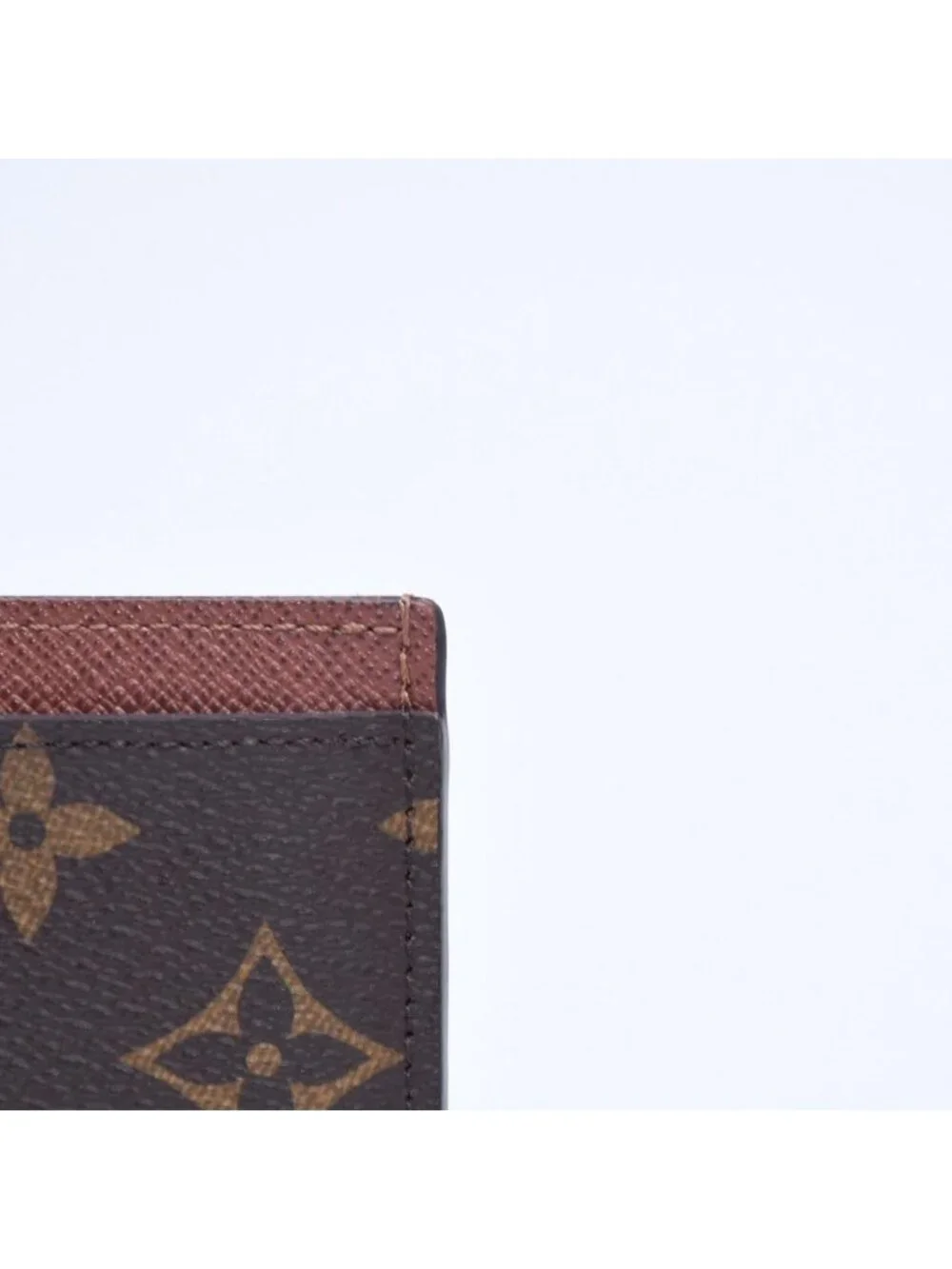Louis Vuitton Porte Cartes Simple Card Case Monogram Canvas Brown